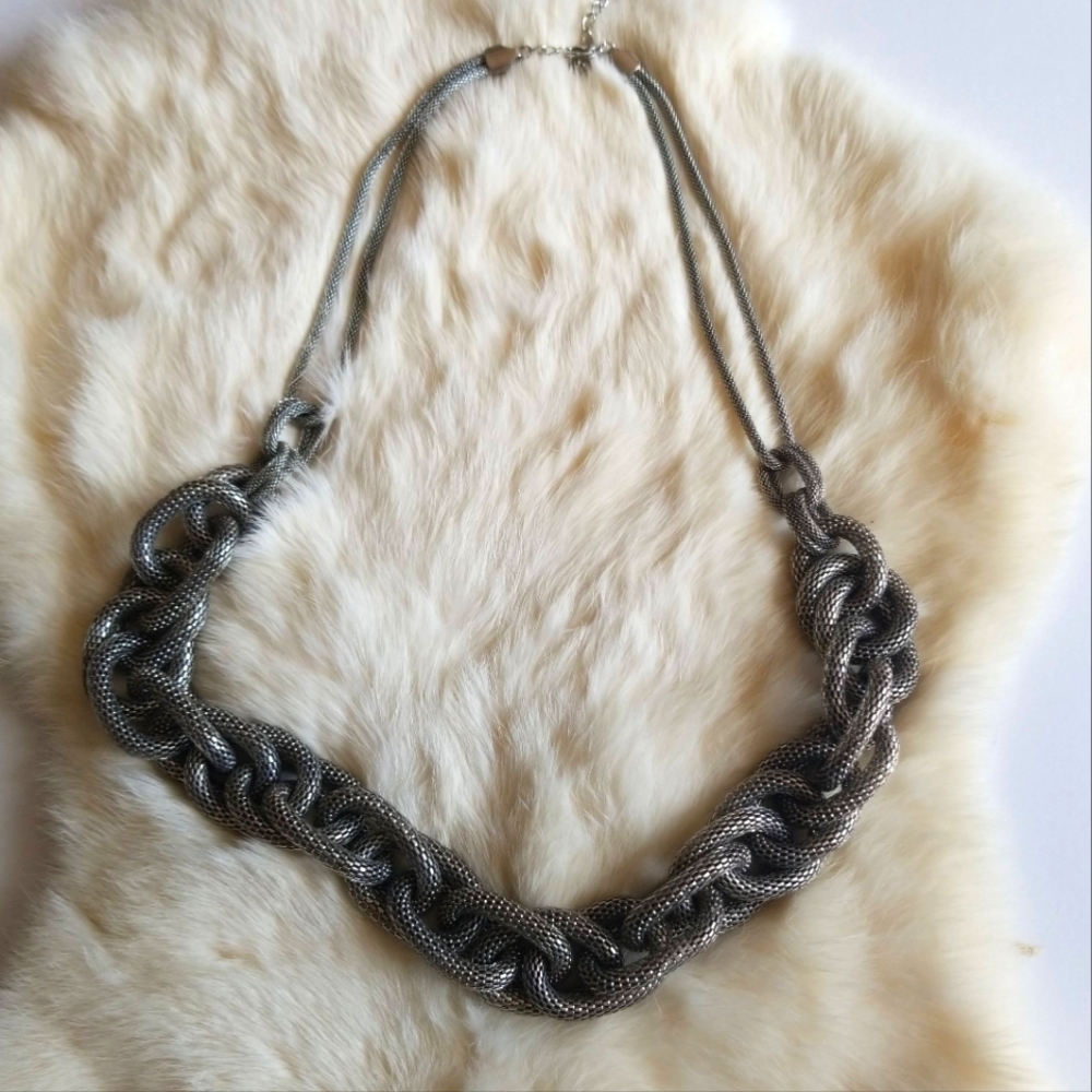 Braided Collar Statement Necklace - image 2